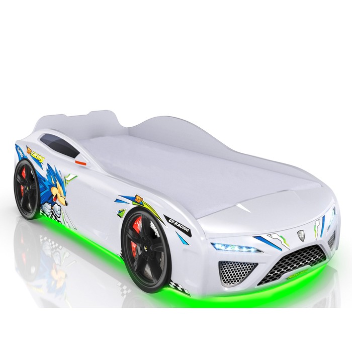 Кровать Romack Dreamer (2018), 1700 x 800 см, подсветка дна и фар, цвет белый