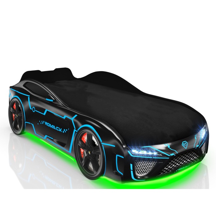 Кровать Romack Dreamer-М, 1900 x 800 см, подсветка дна и фар, цвет неон