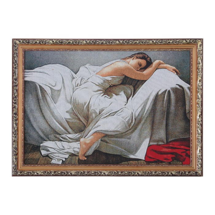 Гобеленовая картина "Девушка в простыне" 45*62 см