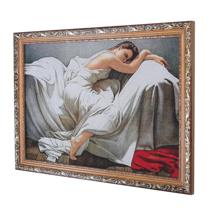 Гобеленовая картина "Девушка в простыне" 45*62 см