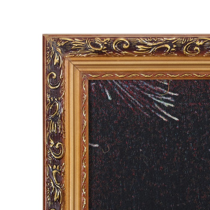 Гобеленовая картина "Девушка и волк у костра" 55*85 см