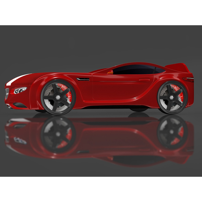 Кровать Romack Junior AMG, 1500x700, подсветка дна и фар, цвет красный