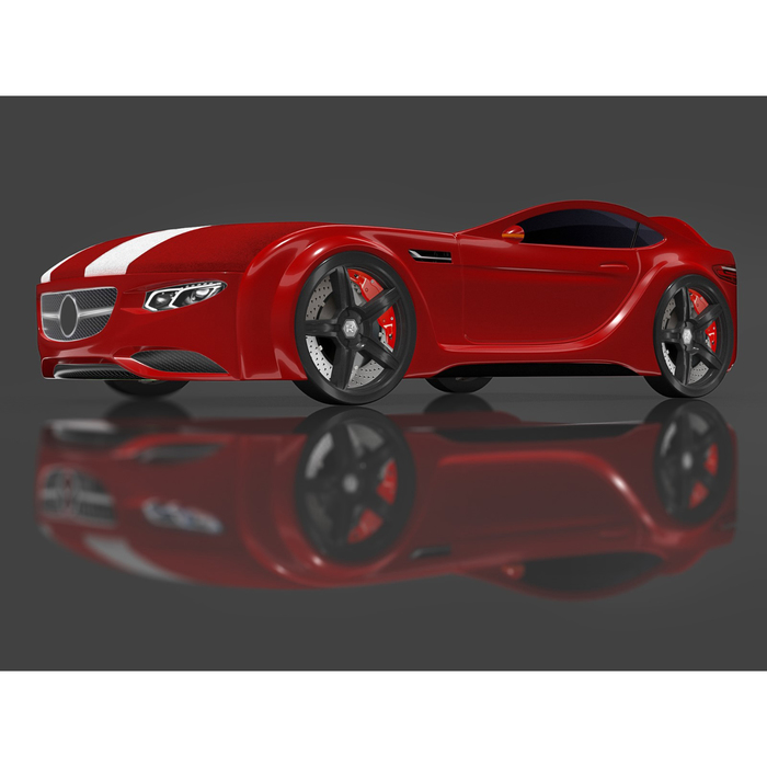 Кровать Romack Junior AMG, 1500x700, подсветка дна и фар, цвет красный