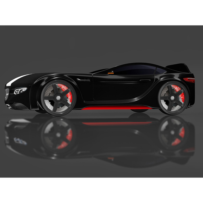 Кровать Romack Junior AMG, 1500x700 см, подсветка дна и фар, цвет чёрный