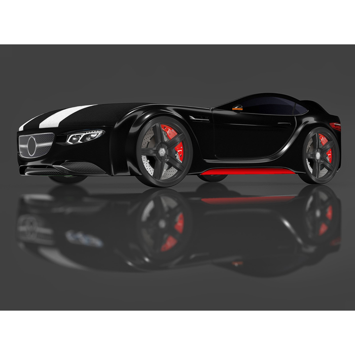 Кровать Romack Junior AMG, 1500x700 см, подсветка дна и фар, цвет чёрный