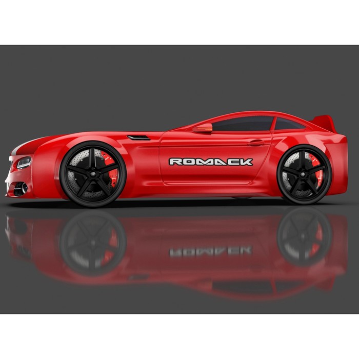 Кровать Romack Real-М A7, 1900x800 см, подсветка дна и фар, цвет красный