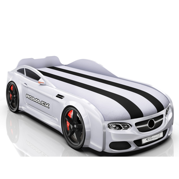 Кровать Romack Real-М AMG, 1900x800, подсветка дна и фар, цвет белый