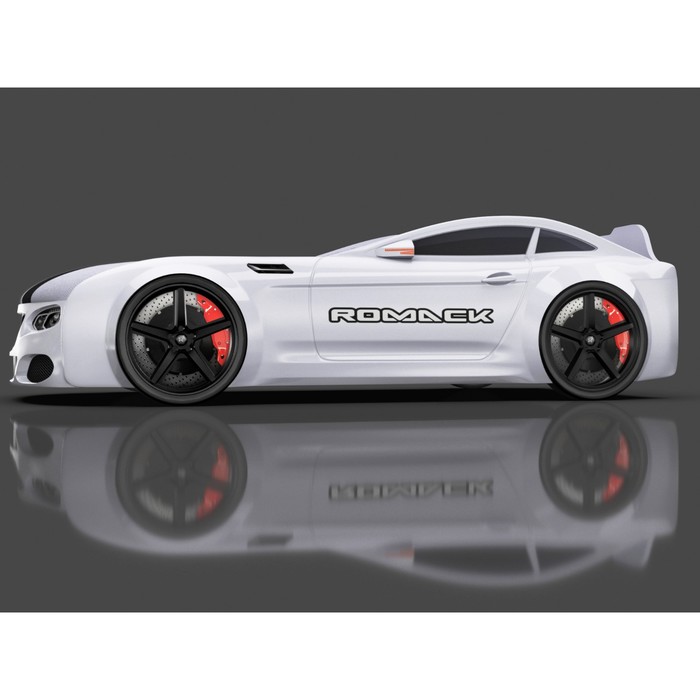 Кровать Romack Real-М AMG, 1900x800, подсветка дна и фар, цвет белый