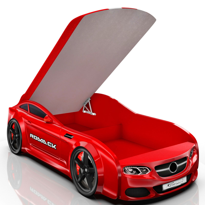 Кровать Romack Real-М AMG, 1900x800, подсветка дна и фар, цвет красный