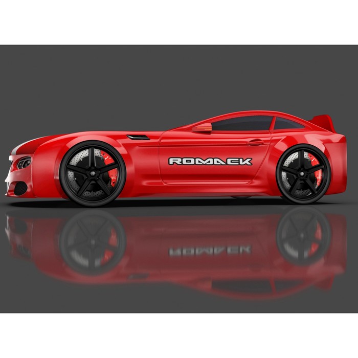 Кровать Romack Real-М AMG, 1900x800, подсветка дна и фар, цвет красный