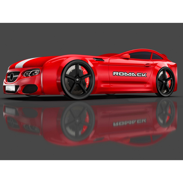 Кровать Romack Real-М AMG, 1900x800, подсветка дна и фар, цвет красный