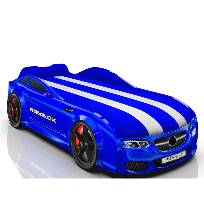 Кровать Romack Real-М AMG, 1900x800, подсветка дна и фар, цвет синий