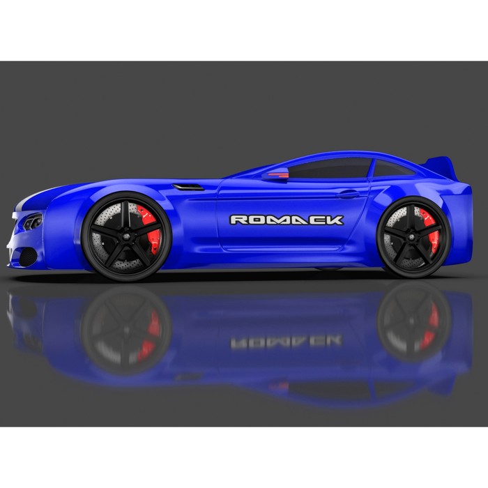 Кровать Romack Real-М AMG, 1900x800, подсветка дна и фар, цвет синий