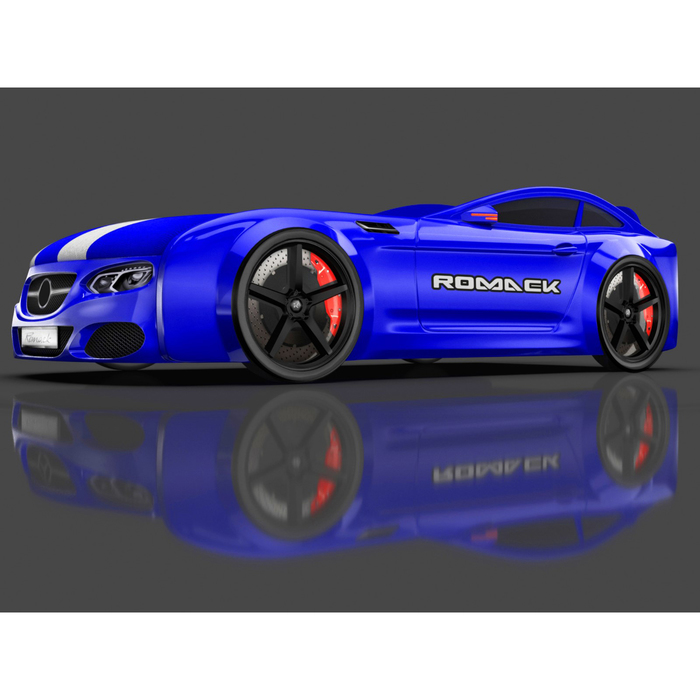 Кровать Romack Real-М AMG, 1900x800, подсветка дна и фар, цвет синий