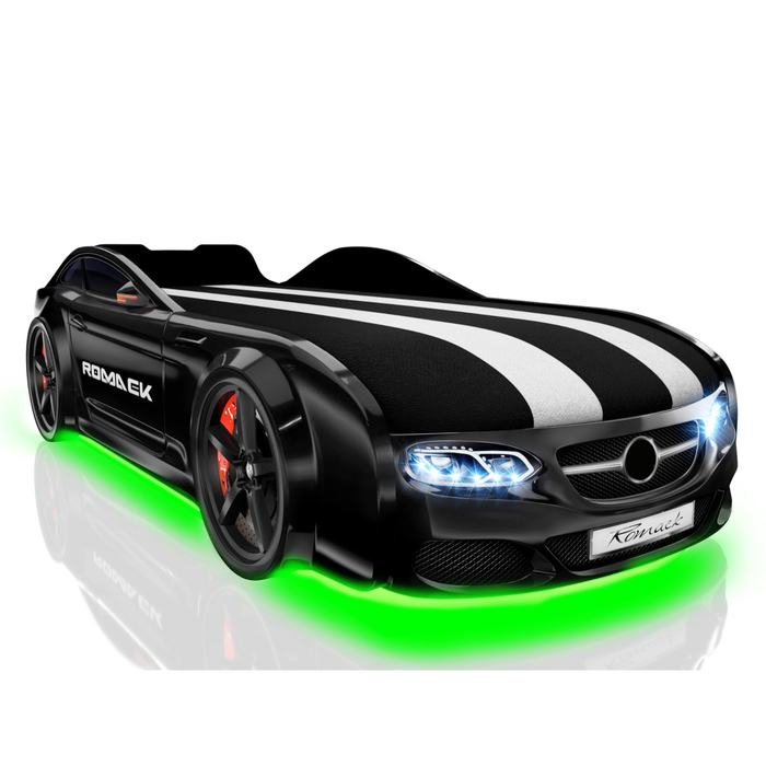 Кровать Romack Real-М AMG, 1900x800 см,подсветка дна и фар, цвет чёрный