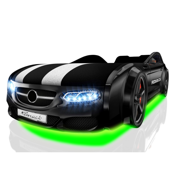 Кровать Romack Real-М AMG, 1900x800 см,подсветка дна и фар, цвет чёрный