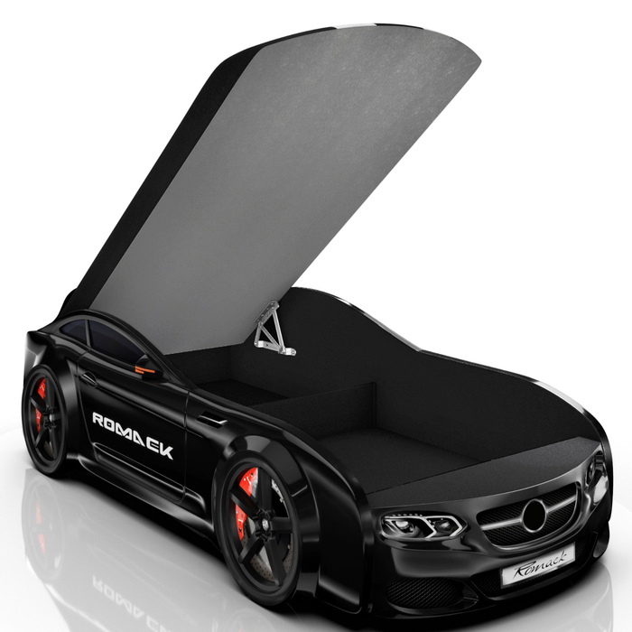 Кровать Romack Real-М AMG, 1900x800 см,подсветка дна и фар, цвет чёрный