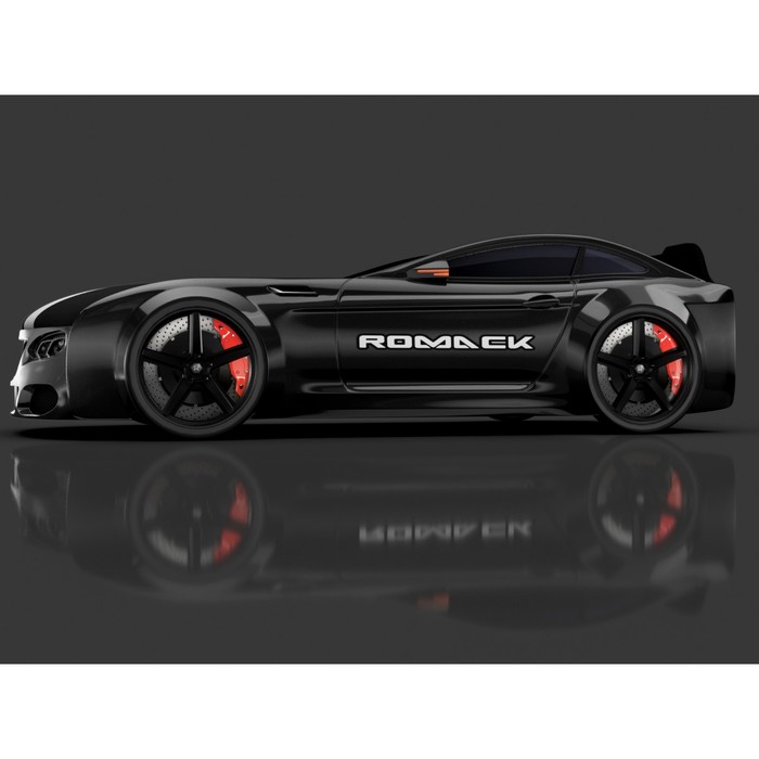 Кровать Romack Real-М AMG, 1900x800 см,подсветка дна и фар, цвет чёрный
