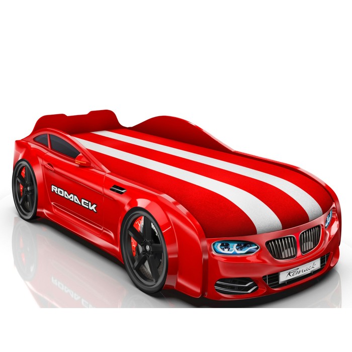 Кровать Romack Real-М X5, 1900x800 см, подсветка дна и фар, цвет красный