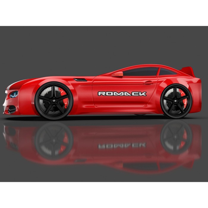 Кровать Romack Real-М X5, 1900x800 см, подсветка дна и фар, цвет красный