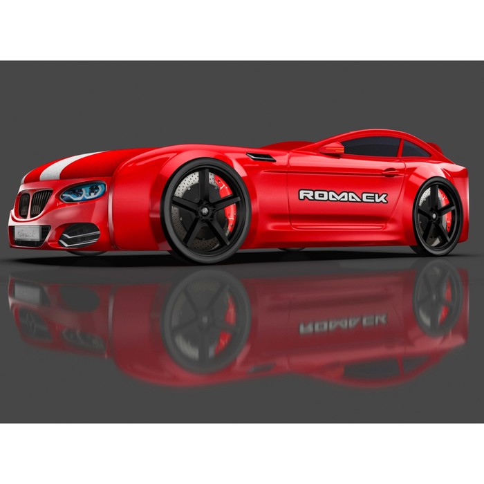 Кровать Romack Real-М X5, 1900x800 см, подсветка дна и фар, цвет красный