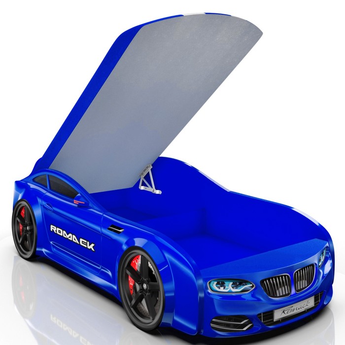 Кровать Romack Real-М X5, 1900x800, подсветка дна и фар, цвет синяя
