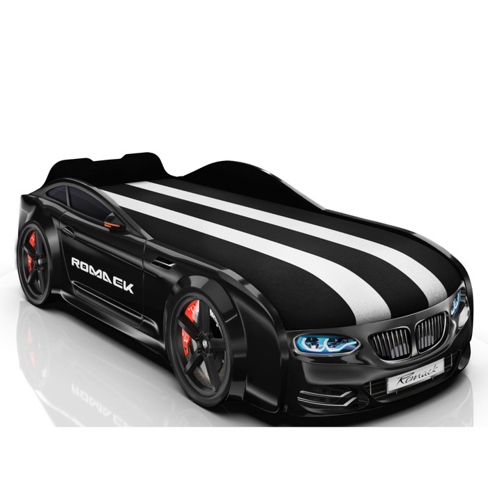 Кровать Romack Real-М X5, 1900x800, подсветка дна и фар, цвет чёрный