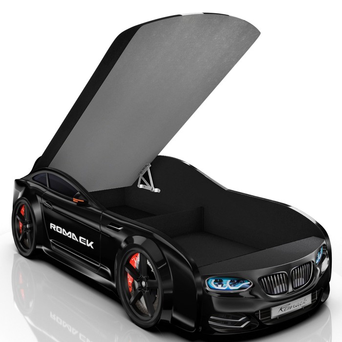 Кровать Romack Real-М X5, 1900x800, подсветка дна и фар, цвет чёрный