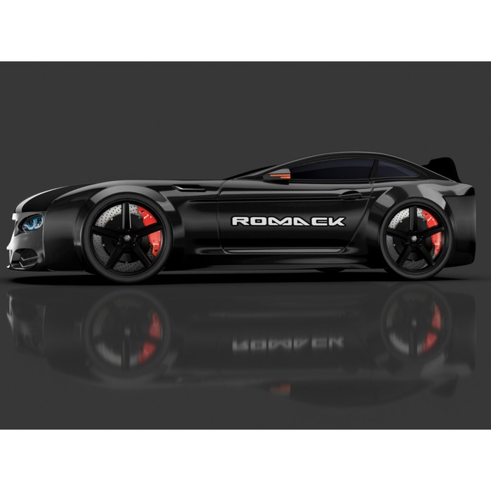 Кровать Romack Real-М X5, 1900x800, подсветка дна и фар, цвет чёрный