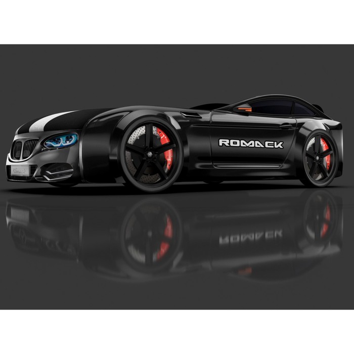 Кровать Romack Real-М X5, 1900x800, подсветка дна и фар, цвет чёрный