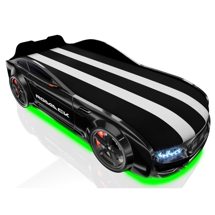 Кровать Romack Real-М X5, 1900x800, подсветка дна и фар, цвет чёрный