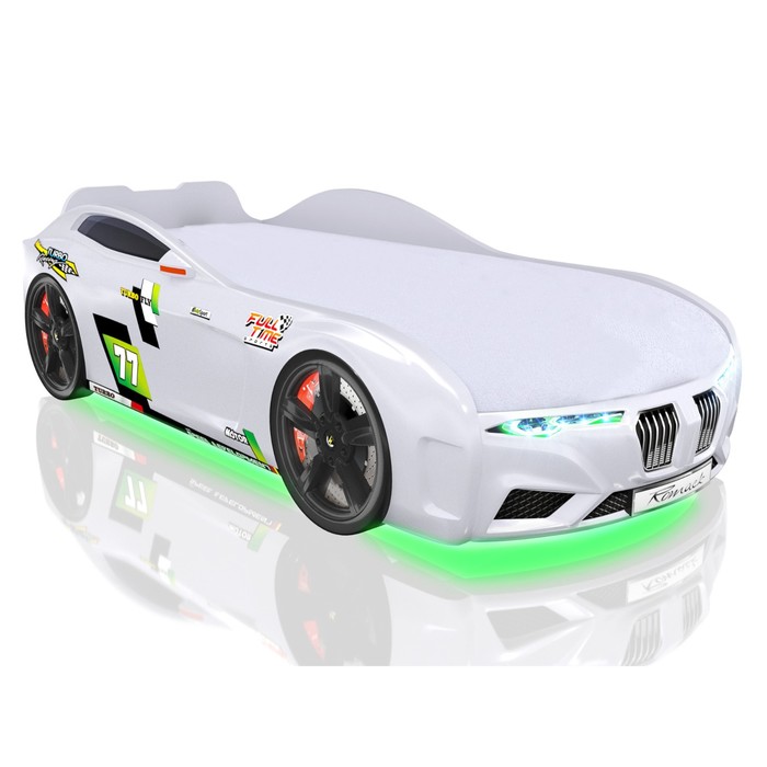 Кровать Romack Renner-M, 1900 x 800 см, подсветка дна и фар, цвет белый