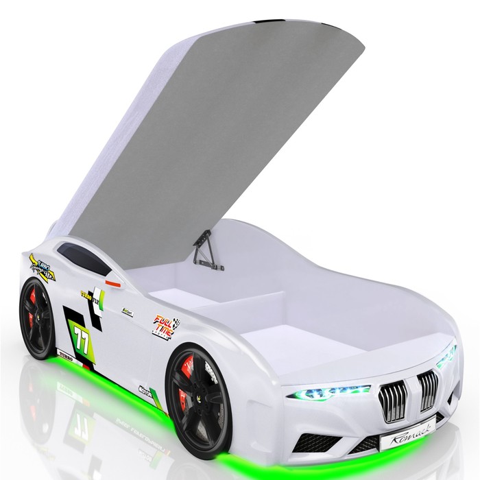 Кровать Romack Renner-M, 1900 x 800 см, подсветка дна и фар, цвет белый