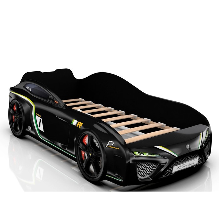 Кровать Romack SportLine (2018), 1700 x 800 см, подсветка дна и фар, цвет чёрный