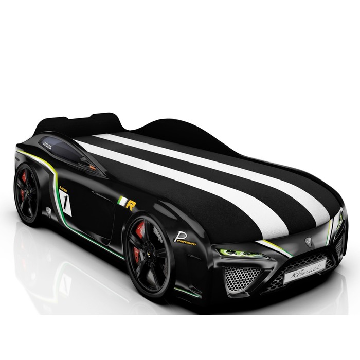 Кровать Romack SportLine-М, 1700 x 800,подсветка дна и фар, цвет чёрный