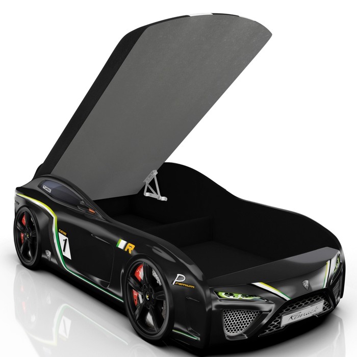 Кровать Romack SportLine-М, 1700 x 800,подсветка дна и фар, цвет чёрный