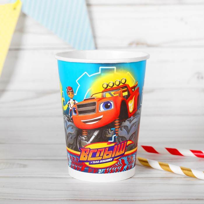 Стакан бумажный "Вспыш", набор 6 шт, 220 мл