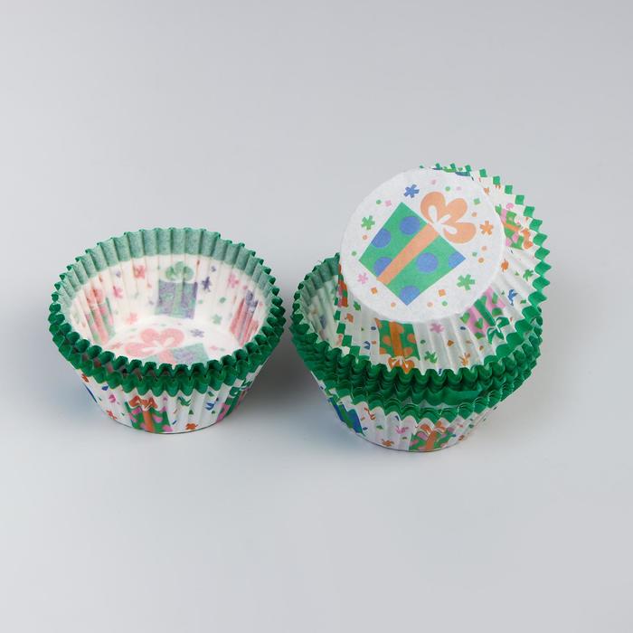 Тарталетка "Подарок" на подложке (набор 50 шт)