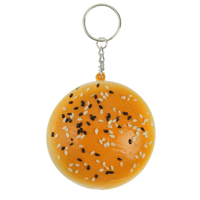 Мялка сквиши "Булочка" на брелоке