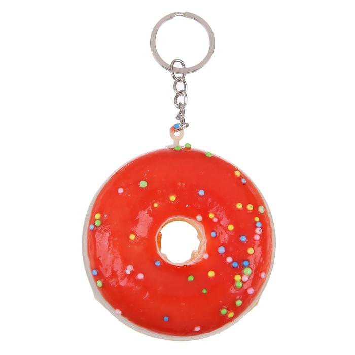 Мялка сквиши "Пончик" на брелоке, цвета МИКС