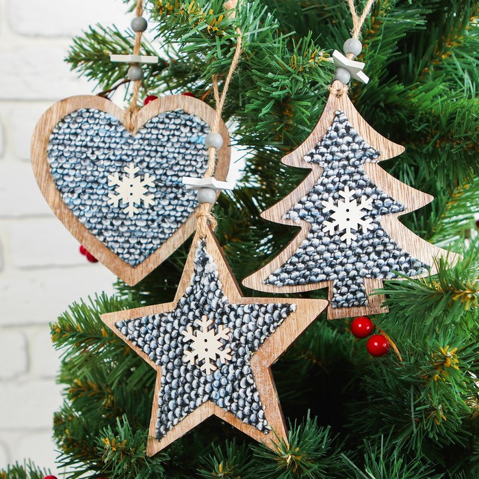 Подвеска новогодняя "Зимний вечер", макси, МИКС, серая