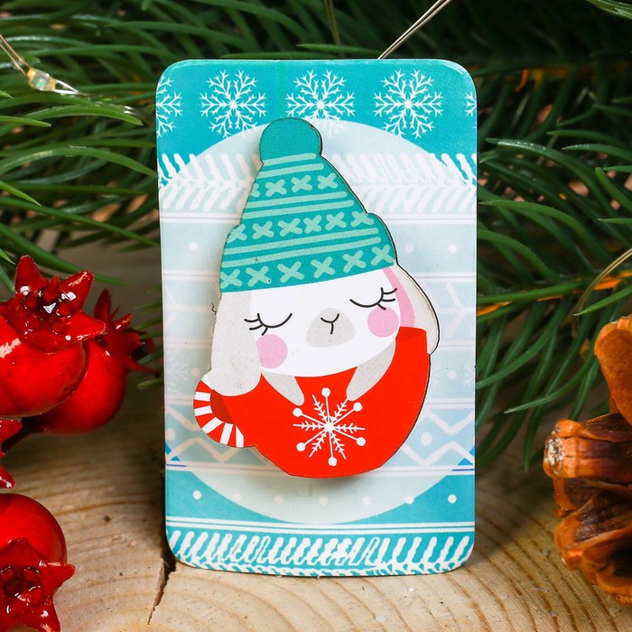 Новогодний значок "Заяц"