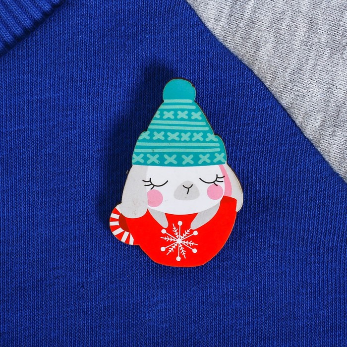 Новогодний значок "Заяц"