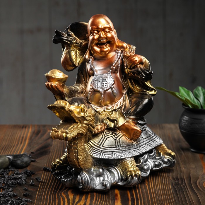 Копилка "Хотэй на драконе" аэрограф гипс УЦЕНКА