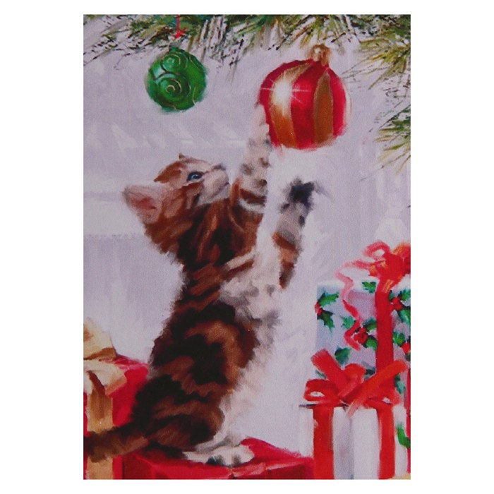 Алмазная мозаика "Новогоднее настроение" 25*20 см, 22 цвета