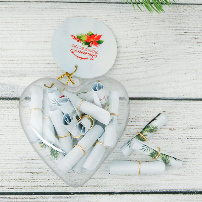 Подвеска на ёлку со свитками "Пожелания мамочке", 8 х 8 см