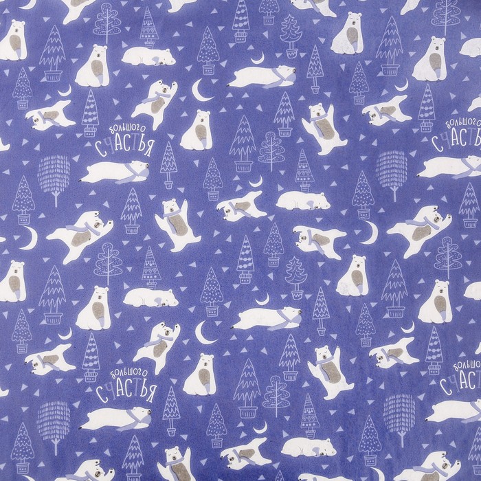 Бумага упаковочная тишью «Большого счастья», 50 х 66 см