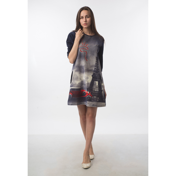 Туника женская Гламур велюр цвет серый, р-р 58