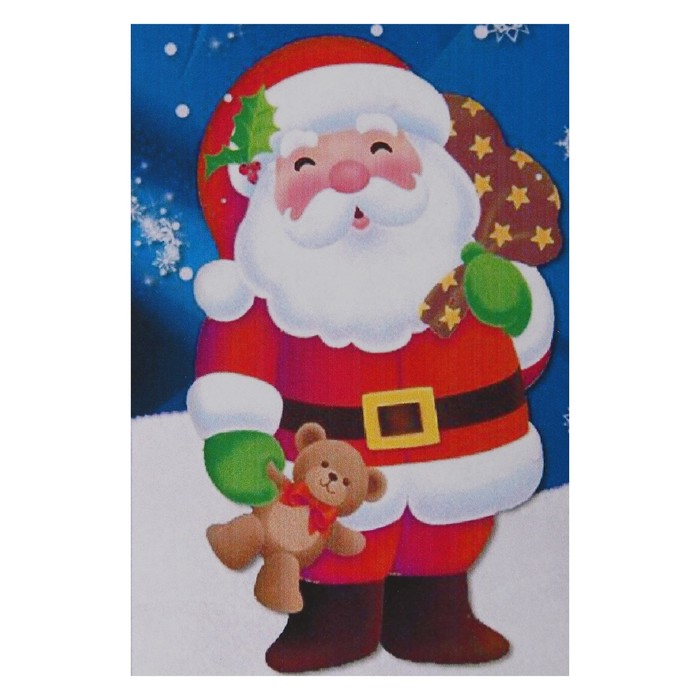 Алмазная мозаика "Санта Клаус" 20*29 см, 33 цвета