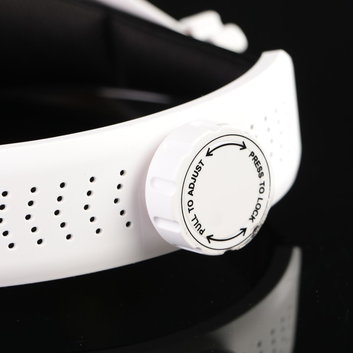 Лупа х3 d=2.5 см, налобная бинокулярная, LED 3 диода, 2 линзы 1.5х, 2х в комп, 3АА, 31х27 см